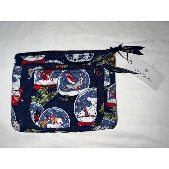 Vera Bradley NWT Cosmetic Trio in Snow Globes (RETIRED PATTERN) #218 - Picture 1 of 5